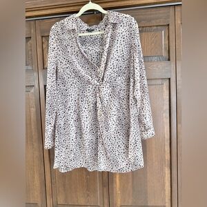 Torrid Beige and Black Leopard Print Blouse